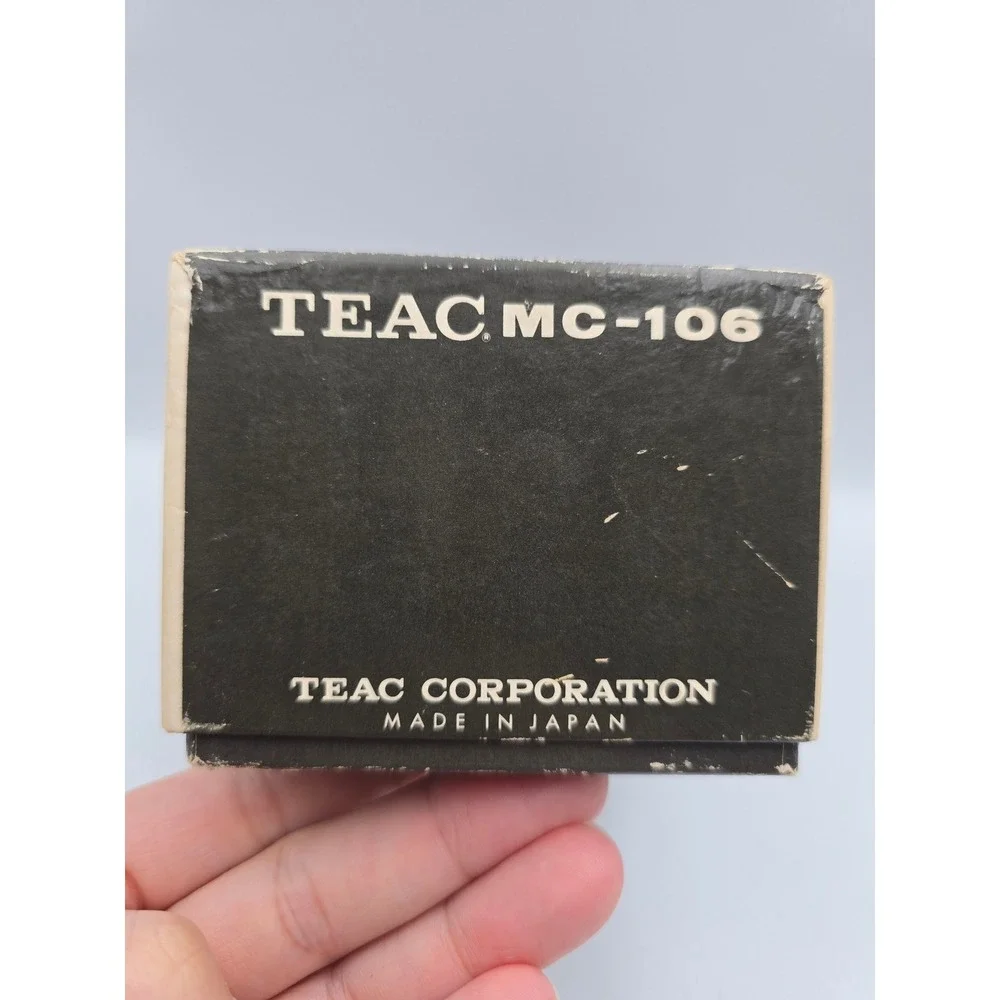 TEAC MC-106 Microphone Stands Pair OS Silver Vintage Made in Japan w/Box